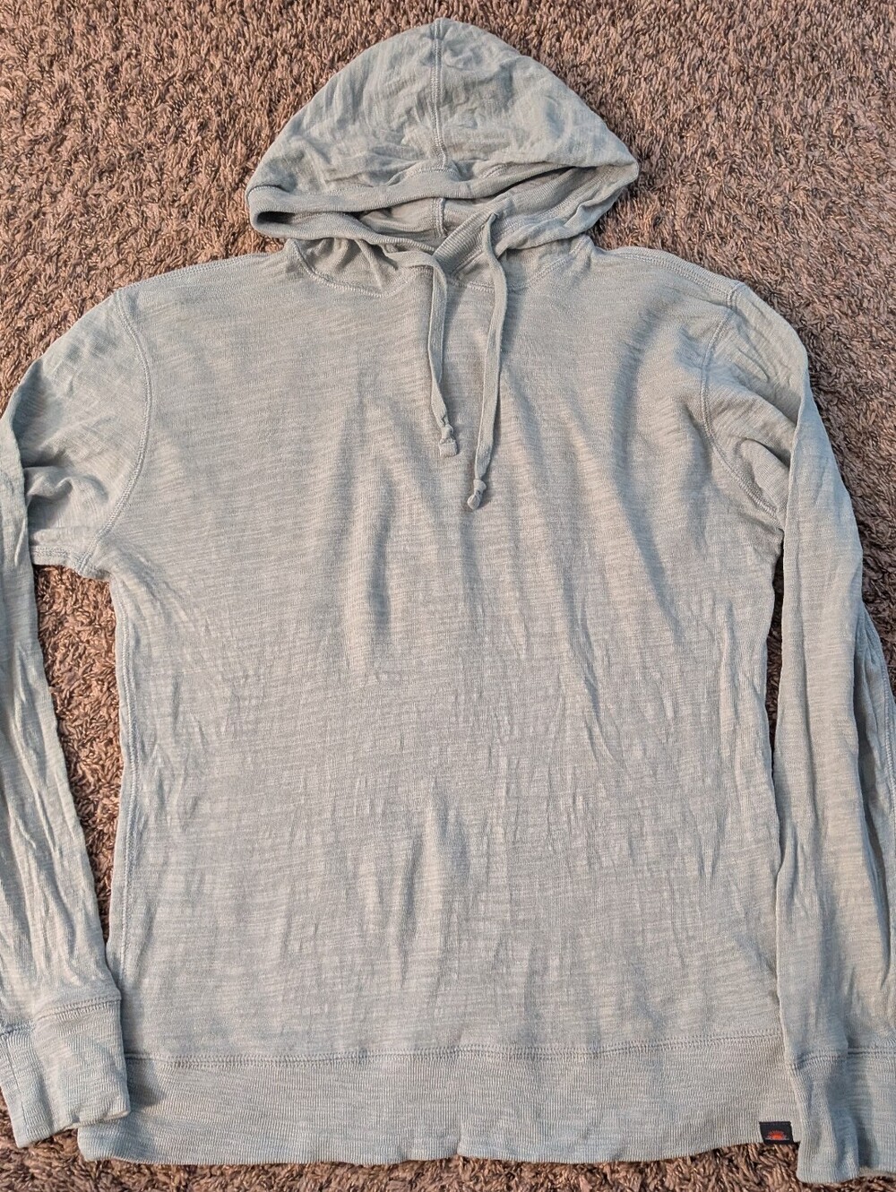 Faherty Organic Cotton Slub Green/Blue Sea Breeze Hoodie Men's M